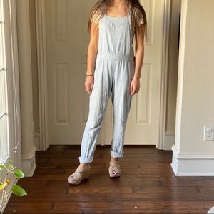 Loop blue and white stripe overalls